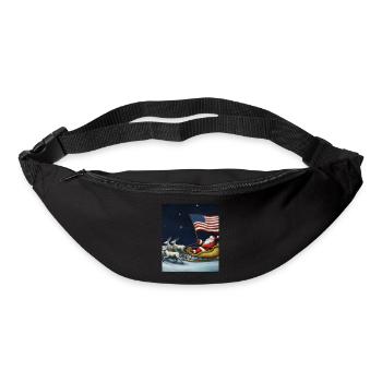Amerikanisches Weihnachten Weihnachtsmann Mit - Gürteltasche - Schwarz - Vorne