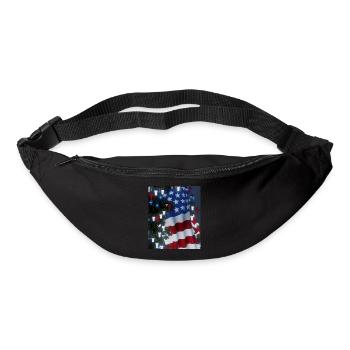 American Christmas Christmas Tree with US - Bum bag - black - Front
