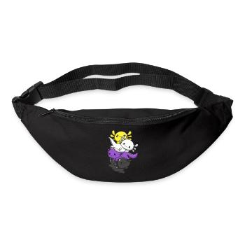 Nichtbinärer Stolz Kawaii Axolotl Haufen Nichtbinä - Gürteltasche - Schwarz - Vorne