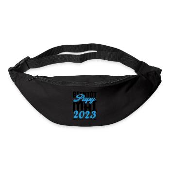 Cadeau Annonce grossesse bientôt Papy Mai 2023. - Sac banane - noir - Devant