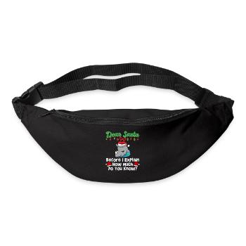 Dear Santa Before I Explain How Much Do You Know - Bum bag - black - Front