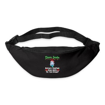 Cher Père Noël avant que j’explique combien savez-vous - Sac banane - noir - Devant