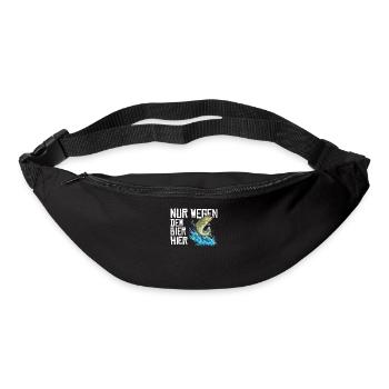 Angler Geschenkidee Hobby Angeln - Gürteltasche - Schwarz - Vorne