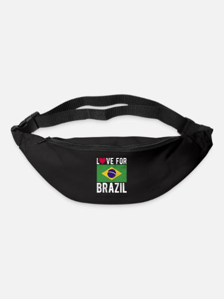 Drapeau du Brésil - Sac banane - noir