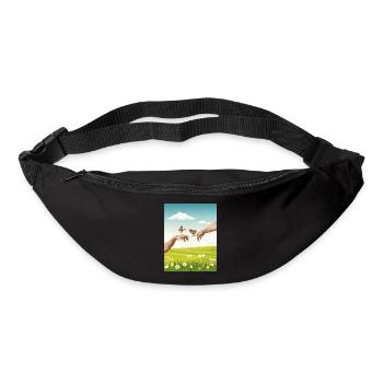 Design esthétique Bloomcore par Adam Butterfl - Sac banane - noir - Devant