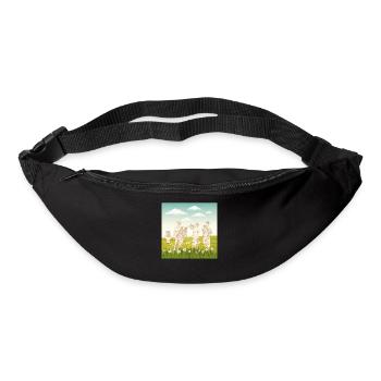 Bloomcore Esthétique Statue grecque Flowercor - Sac banane - noir - Devant