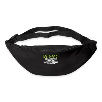 Veggie Lover Vegan Gift - Bum bag - black - Front