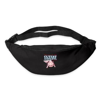 Axolotl Papa | Cadeau de Salamandre Axolotl - Sac banane - noir - Devant