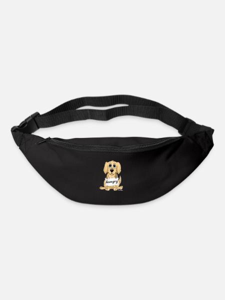 Labrador Golden Retriever puppy is hungry sweet - Bum bag - black