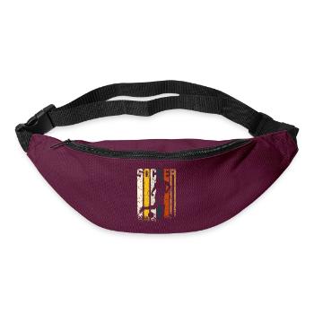 Football vintage rétro - Sac banane - bordeaux  - Devant