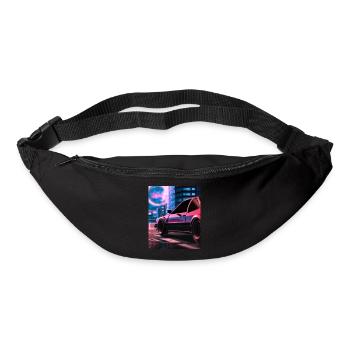 Vaporwave Esthétique Synthwave Car - Sac banane - noir - Devant