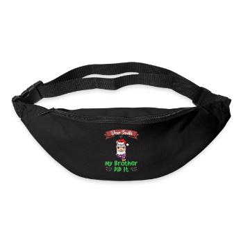 Cher Père Noël Mon frère l’a fait Frères et sœurs Noël - Sac banane - noir - Devant