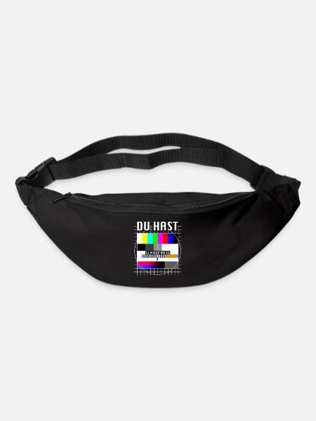 Du Hast Sendepause Testbild 90er Party 80er Jahre - Gürteltasche - Schwarz