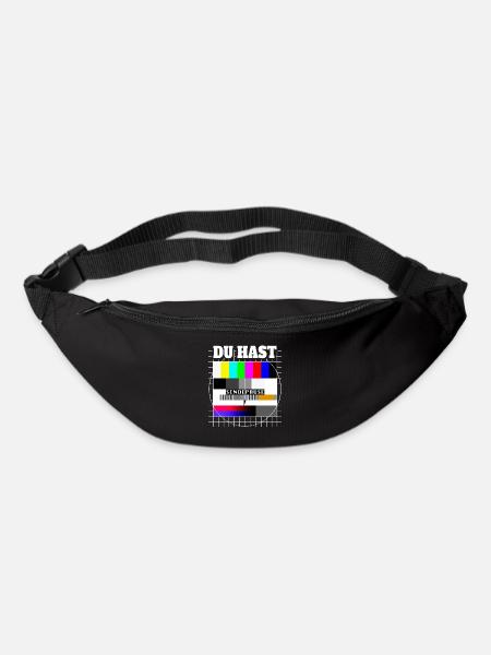 Du Hast Sendepause Testbild 90er Party 80er Jahre - Gürteltasche - Schwarz