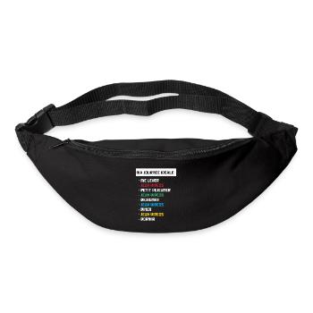 T shirt geek ma journée idéale - Sac banane - noir - Devant