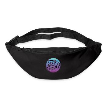Chat rétro graphique chat pour les propriétaires de chats - Sac banane - noir - Devant