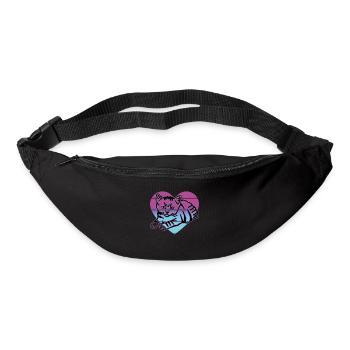 Chat rétro graphique chat pour les propriétaires de chats - Sac banane - noir - Devant