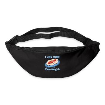 I like your blue waffle cookies strawberries - Bum bag - black - Front