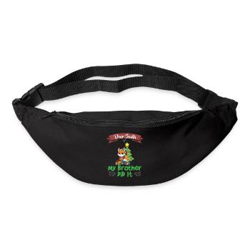 Cher Père Noël Mon frère l’a fait Frères et sœurs Noël - Sac banane - noir - Devant