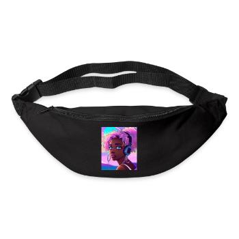 Pastel Aesthetic Cute Anime Girl - Gürteltasche - Schwarz - Vorne