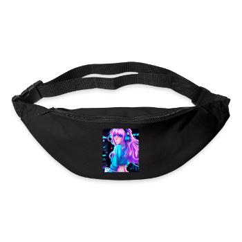 Pastel Aesthetic Cute Anime Girl - Gürteltasche - Schwarz - Vorne