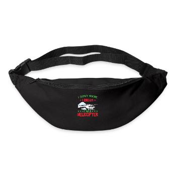 Helicopter Funny Pilot Humor - Bum bag - black - Front