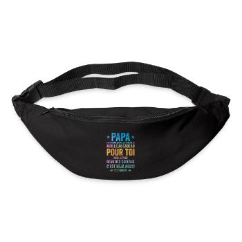 Papa Meilleur Cadeau C'est Nous Enfants - Sac banane - noir - Devant