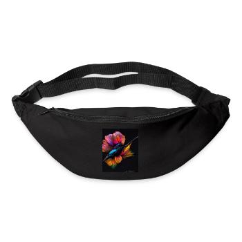 Beau papillon coloré - pour les forts et les courageux - Sac banane - noir - Devant