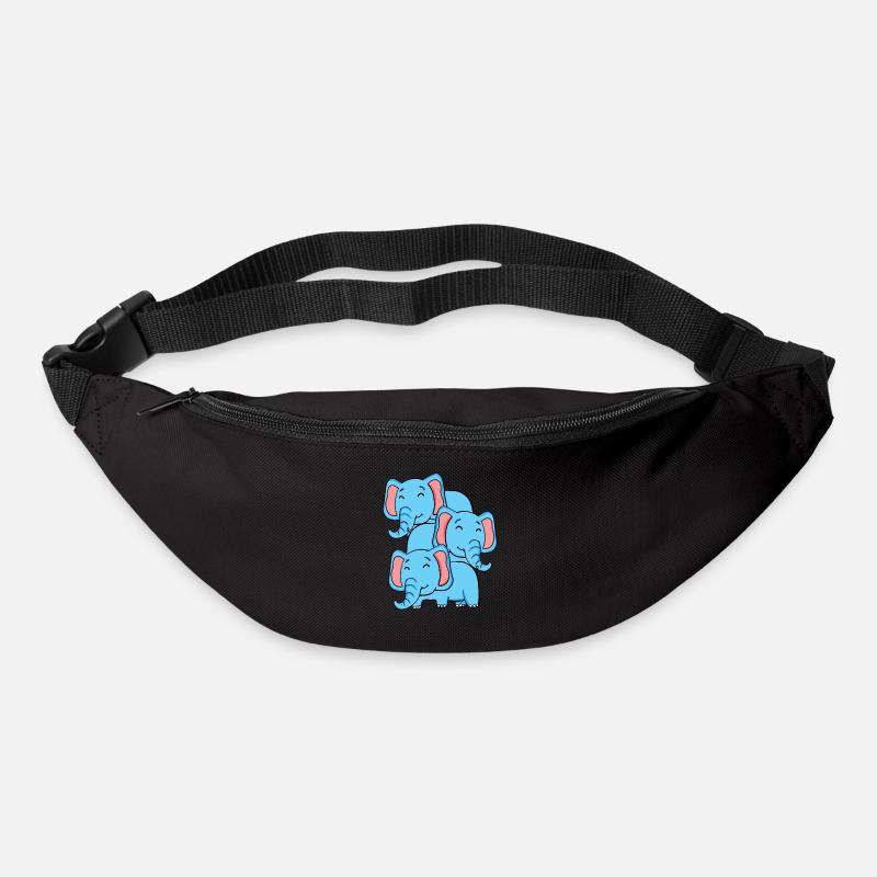 Niedliche Elefanten - Elefant - Gürteltasche - Schwarz