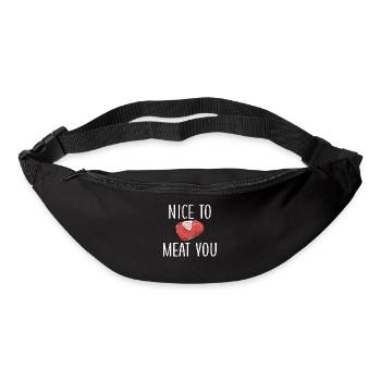 BBQ Grill Boeuf Viande Amoureux Cadeaux - Sac banane - noir - Devant