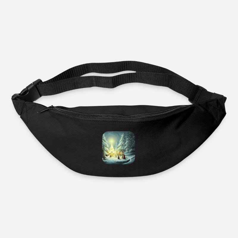 Weihnachtsmotiv - Gürteltasche - Schwarz