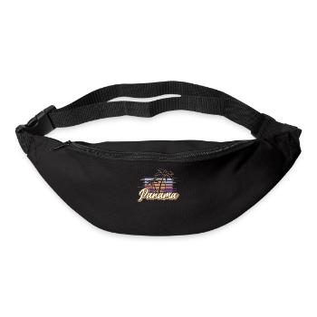 Panama Vintage Sunset Amérique du Sud Rétro Cadeau - Sac banane - noir - Devant
