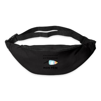 Je bois jusqu'à ce que je m'évanouisse comme père - Sac banane - noir - Devant