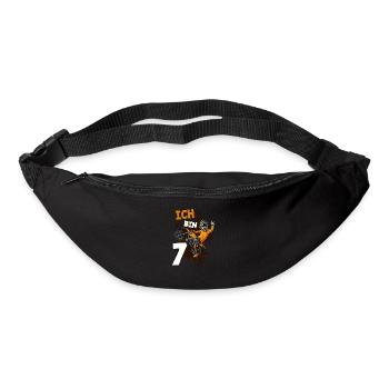 Ich bin 7 Jahre Cross Motorrad 7. Geburtstag - Gürteltasche - Schwarz - Vorne