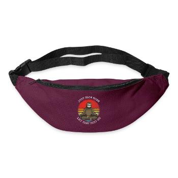 just slow down let that shit go Sloth Yoga - Bum bag - burgundy - Front