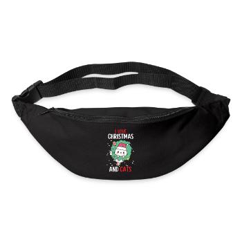 I Love Christmas and Cats Cat Christmas - Bum bag - black - Front