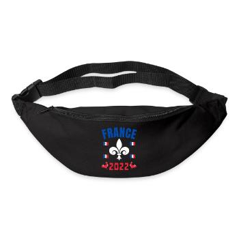France 2022 Football Maillot Les Bleus Coq Drapeau - Sac banane - noir - Devant