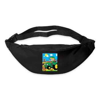 Green Tractor Birthday Farm Animals - Bum bag - black - Front