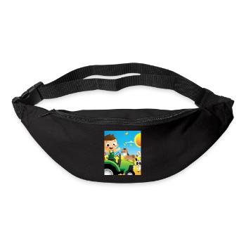 Green Tractor Birthday Farm Animals - Bum bag - black - Front