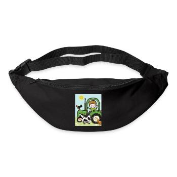 Green Tractor Birthday Farm Animals - Bum bag - black - Front