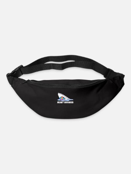 Saint-Valentin Requin Heartbreaker Drôle de cœurs Requins - Sac banane - noir