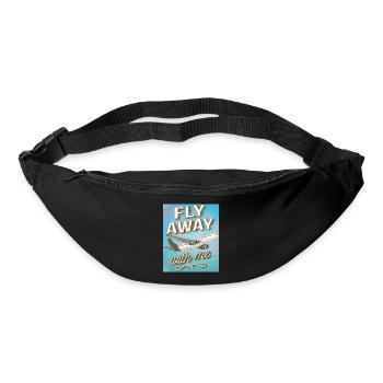 L’AVION S’ENVOLE AVEC MOI - Sac banane - noir - Devant