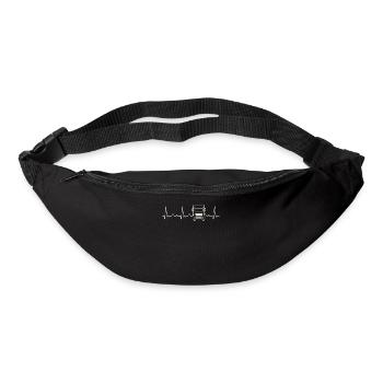 Truck. Heart. Love. EKG. Pulse. Beat. - Bum bag - black - Front