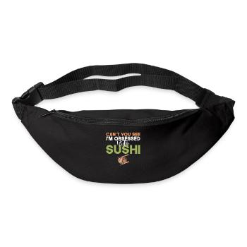 Cadeau pour les amateurs de sushis de cuisine japonaise - Sac banane - noir - Devant