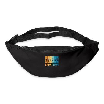 Badminton Idée cadeau Sport Design - Sac banane - noir - Devant