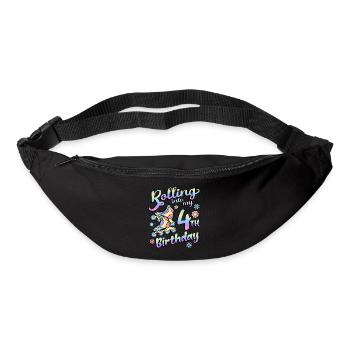 Rolling Into My 4th Birthday Roller Skater Inline - Bum bag - black - Front