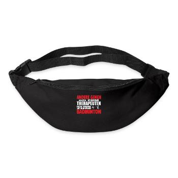 Badminton Geschenkidee Sport Design - Gürteltasche - Schwarz - Vorne