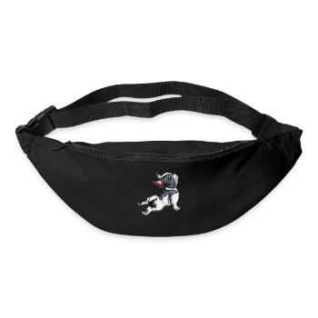 Sleeping Stretch Dog Cute Dog Outfit Pug Pug Doll - Sac banane - noir - Devant