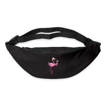 Flamingo Pink Bird - Bum bag - black - Front