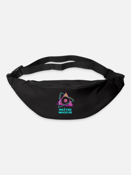 Retro Maître Nageur Sauveteur - Sac banane - noir
